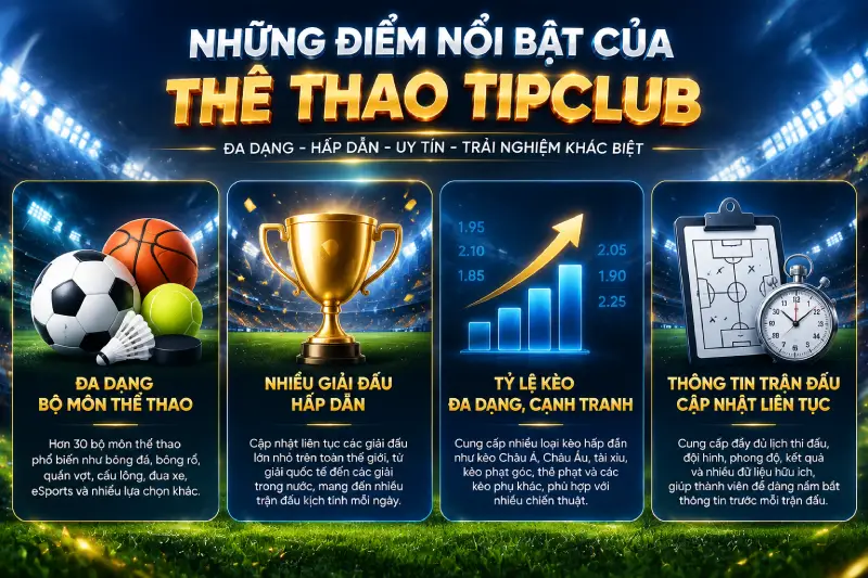Những Điểm Nổi Bật Của Thể Thao TIPCLUB